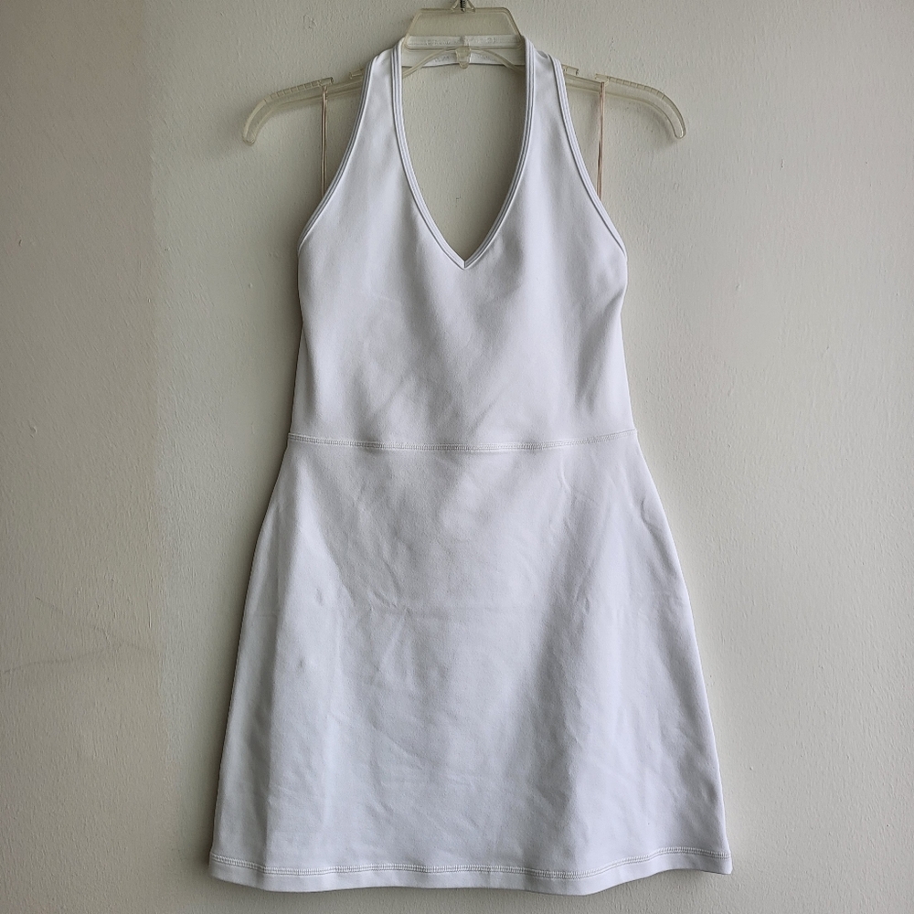 NWT Aritzia Halter Dress Wilfred Free Whistle Bodycon Medium - Picture 4 of 8